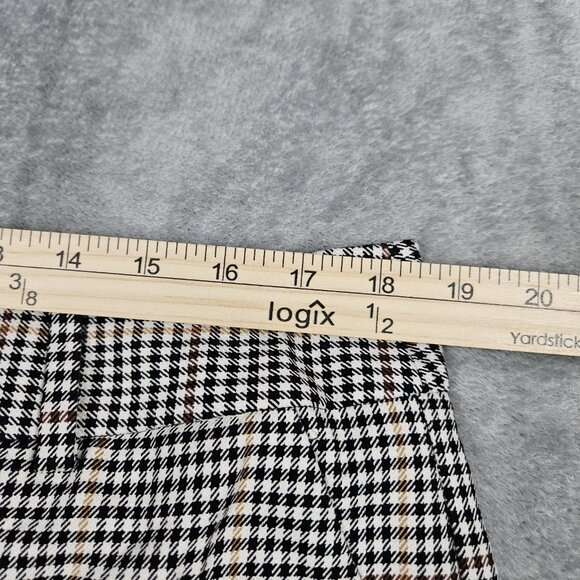Talbots Pants Womens 16 Black Colton Check Hampshire Ankle Curvy Straight Leg - Picture 6 of 8